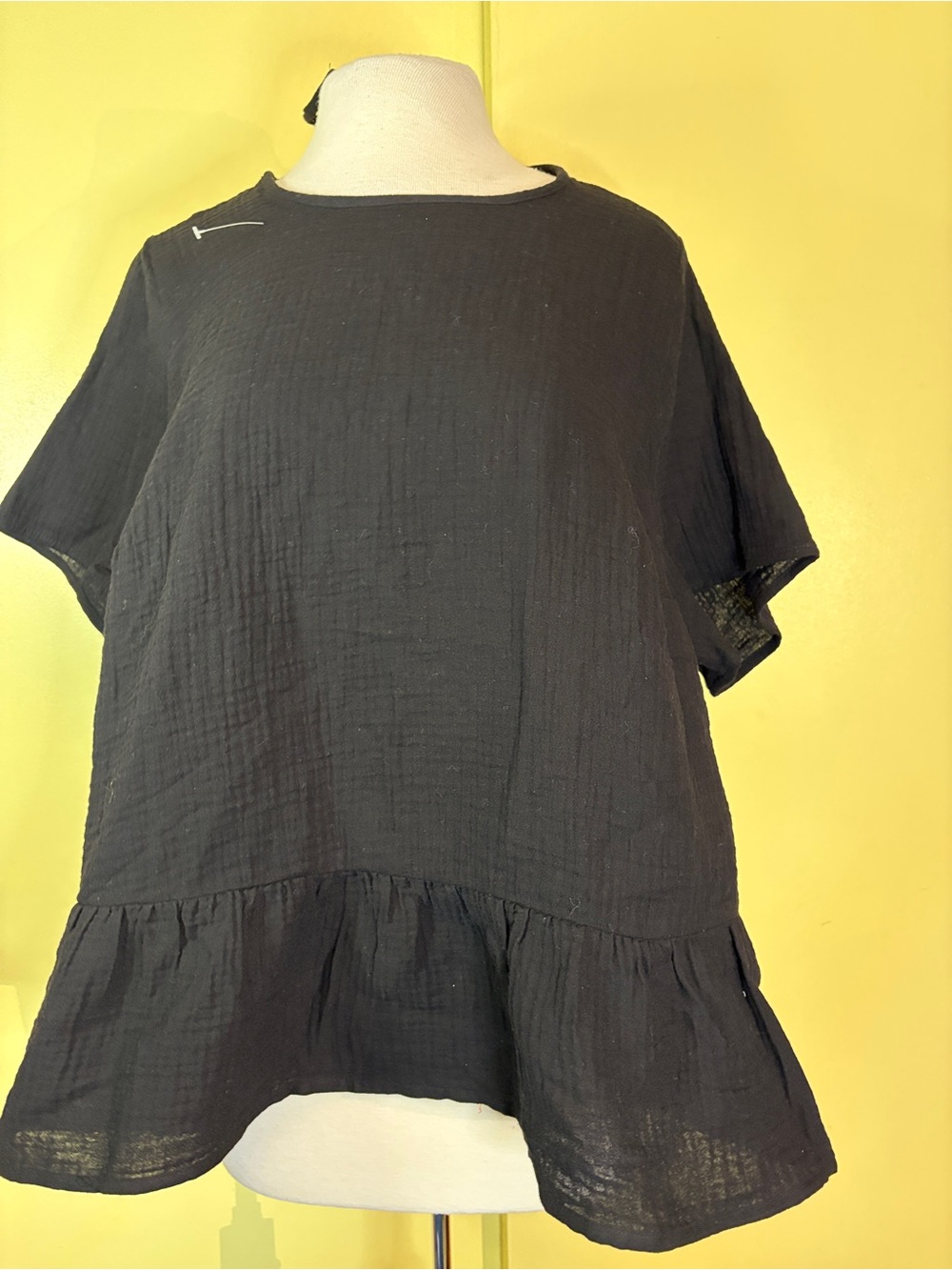 torrid Black Short-Sleeve Peplum Tunic